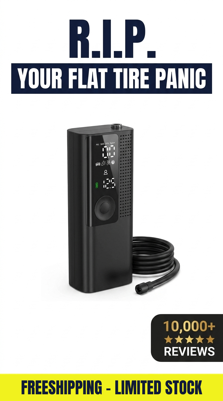 Smart Tire Inflator - Portable Air Compressor with Pressure Gauge