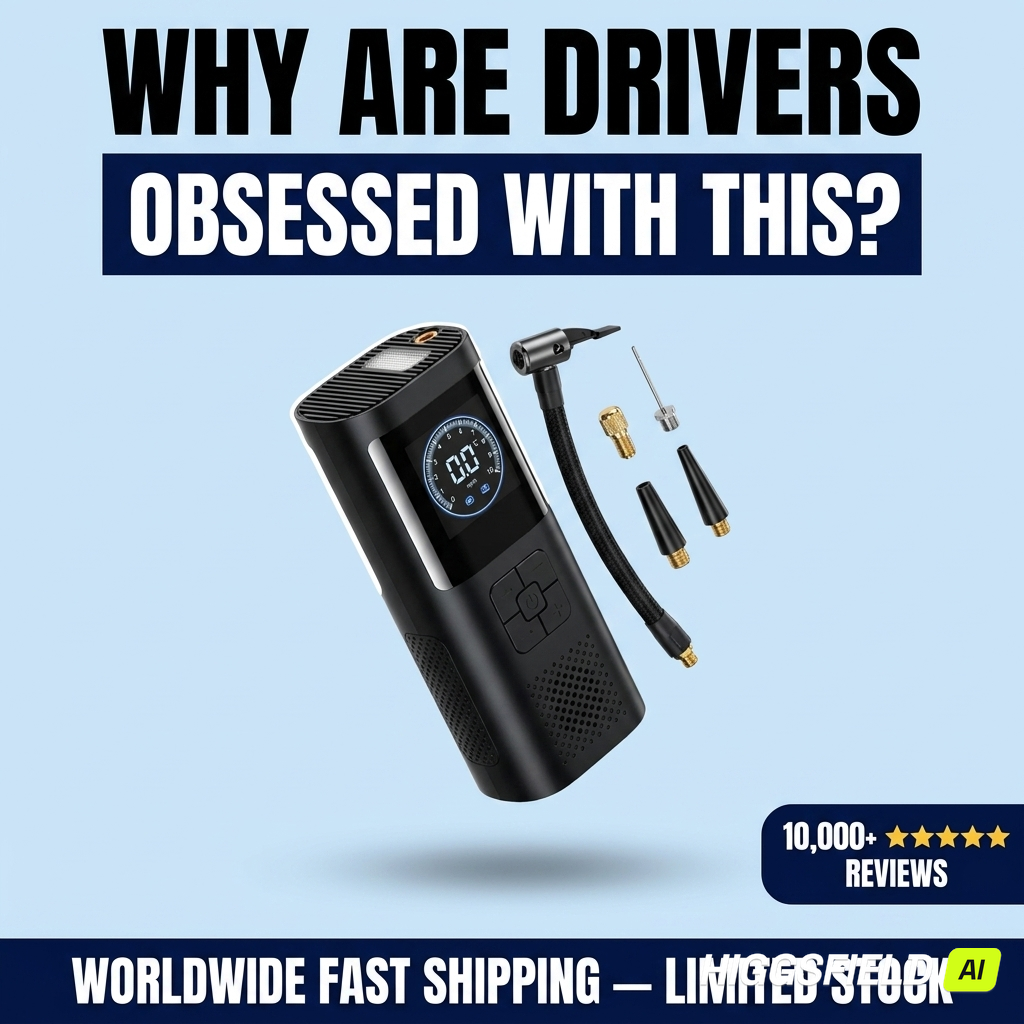 Smart Tire Inflator - Portable Air Compressor with Pressure Gauge